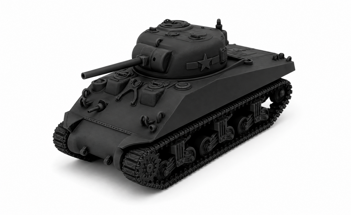 SSMODEL 1/72 1/144 Multi Scale M4A2 Sherman75mm Medium US WW2 Tank MODEL TSS1172 — detail view 10