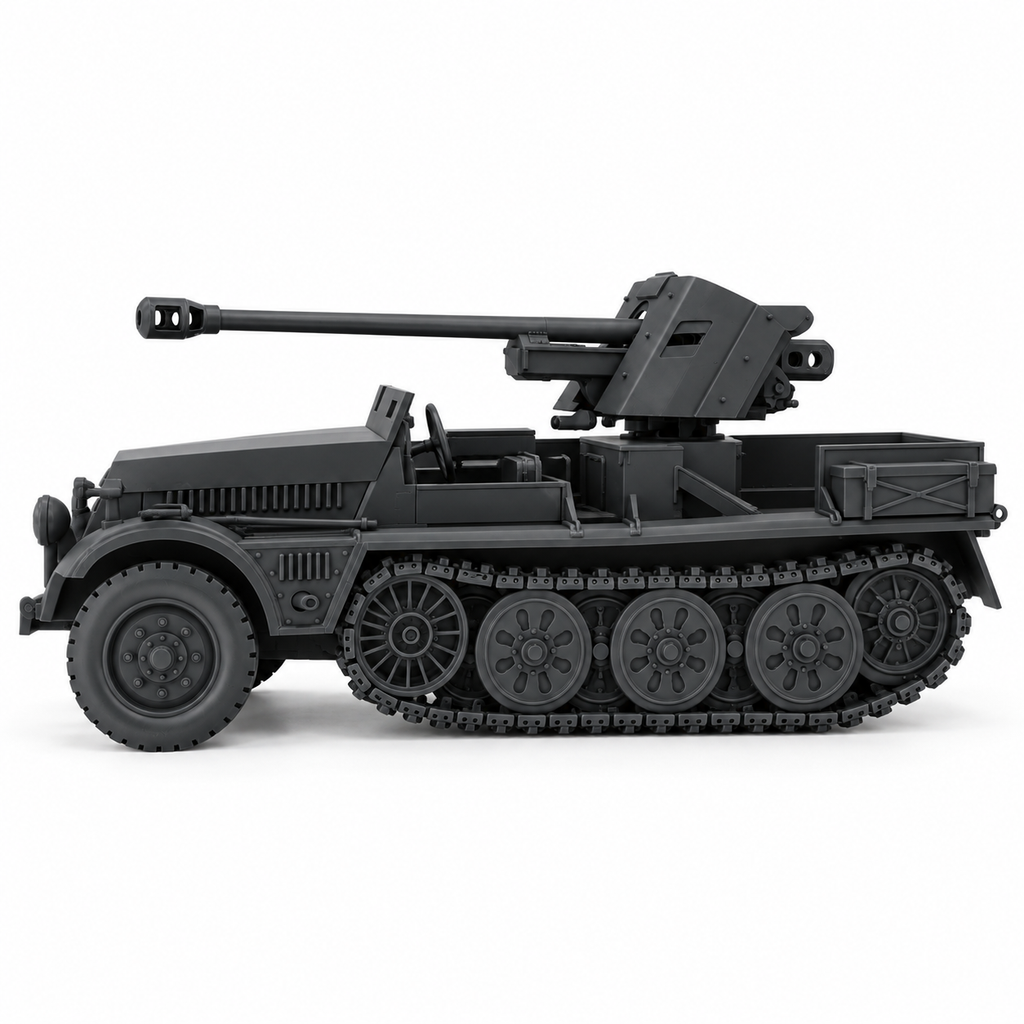 SSMODEL 1/72 1/144 Sd.Kfz.10/5 5cm PAK 38 Half-track Resin MODEL KIT TSS0925