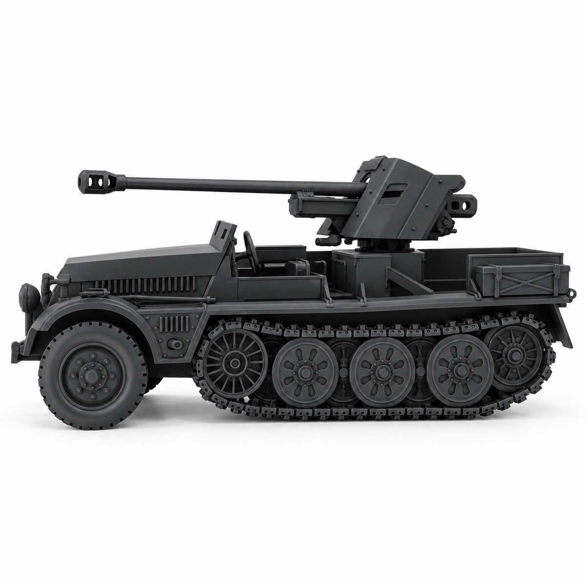 SSMODEL 1/72 1/144 Sd.Kfz.10/5 5cm PAK 38 Half-track Resin MODEL KIT TSS0925 — detail view 3