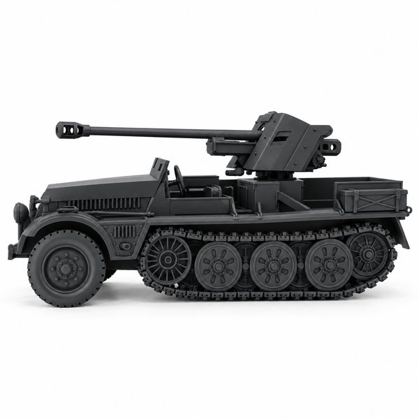SSMODEL 1/72 1/144 Sd.Kfz.10/5 5cm PAK 38 Half-track Resin MODEL KIT TSS0925