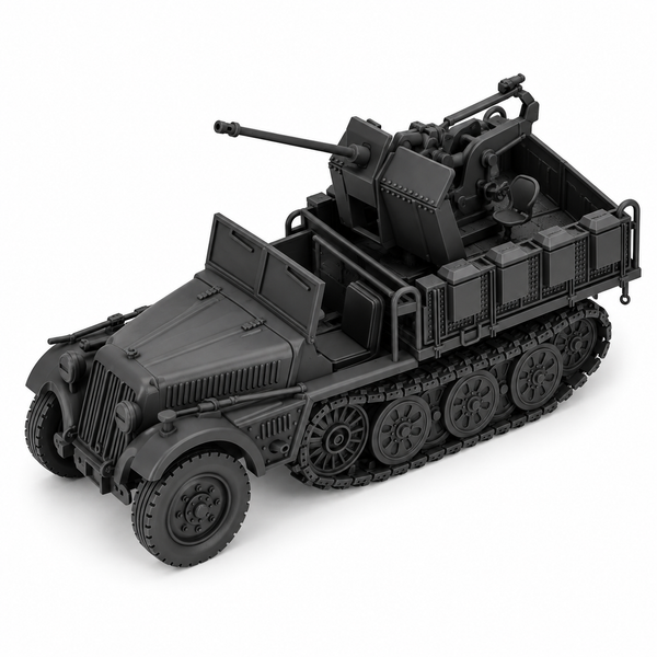 SSMODEL 1/72 1/144 Half-track Sd.Kfz.10/4 with 2cm Flak 30 Resin MODEL TSS1522
