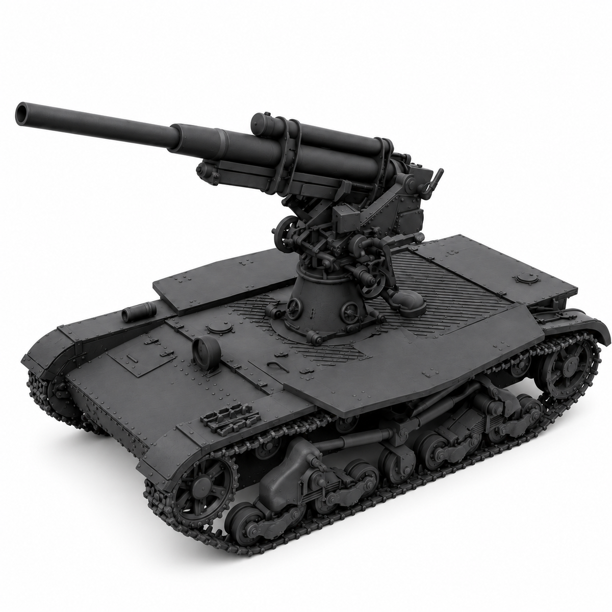 SSMODEL 1/72 1/144 SU-6 deployed Soviet self-propelled AA-gun Model Kit TSS0052 — detail view 15