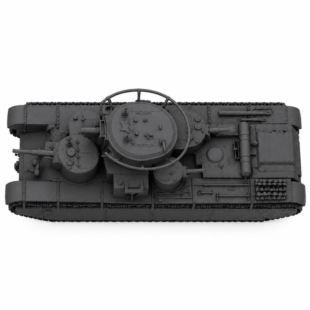 SSMODEL 1/72 1/144 Multi Scale T-35 Tank Resin MODEL kit TSS0044