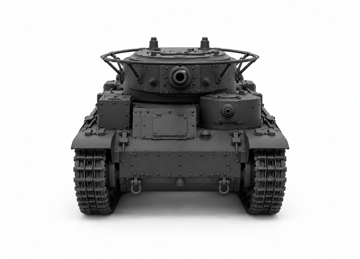 SSMODEL 1/72 1/144 Multi Scale Medium tank T-28А USSR WW2 Tank MODEL kit TSS1316 — detail view 3