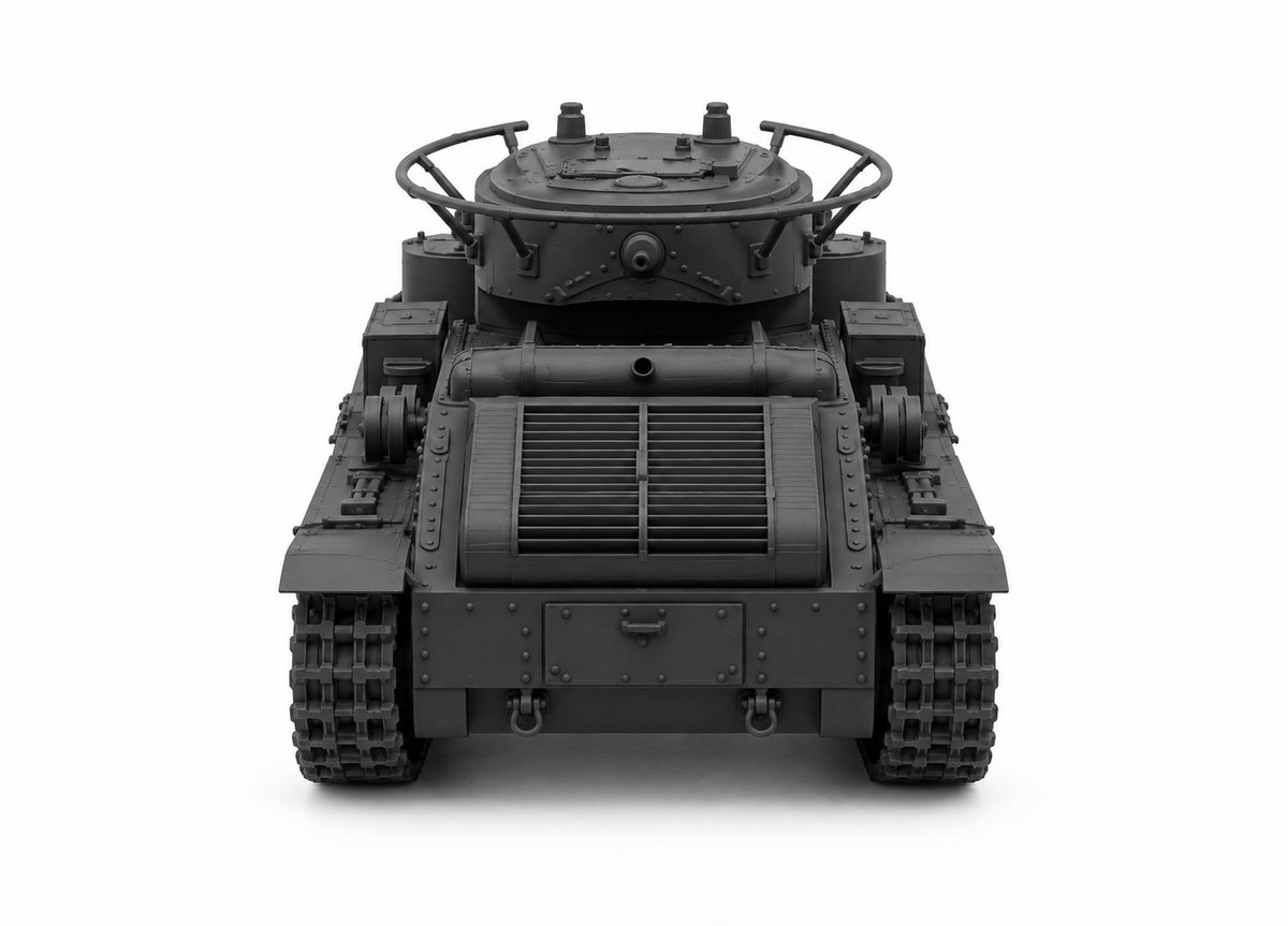 SSMODEL 1/72 1/144 Multi Scale Medium tank T-28А USSR WW2 Tank MODEL kit TSS1316 — detail view 4