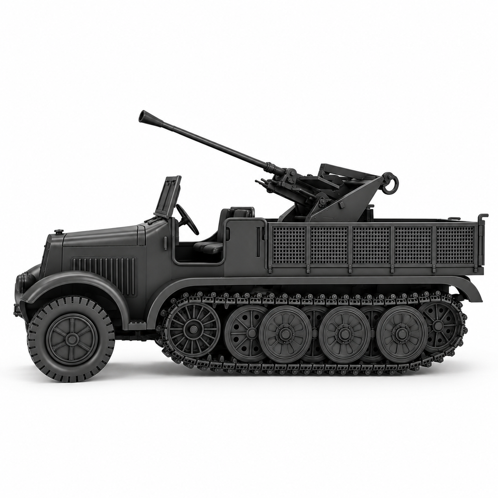 SSMODEL 1/72 1/144 Sd.Kfz.6/2 3.7cm Flak 36 Half-Track Resin Model Kit TSS1530