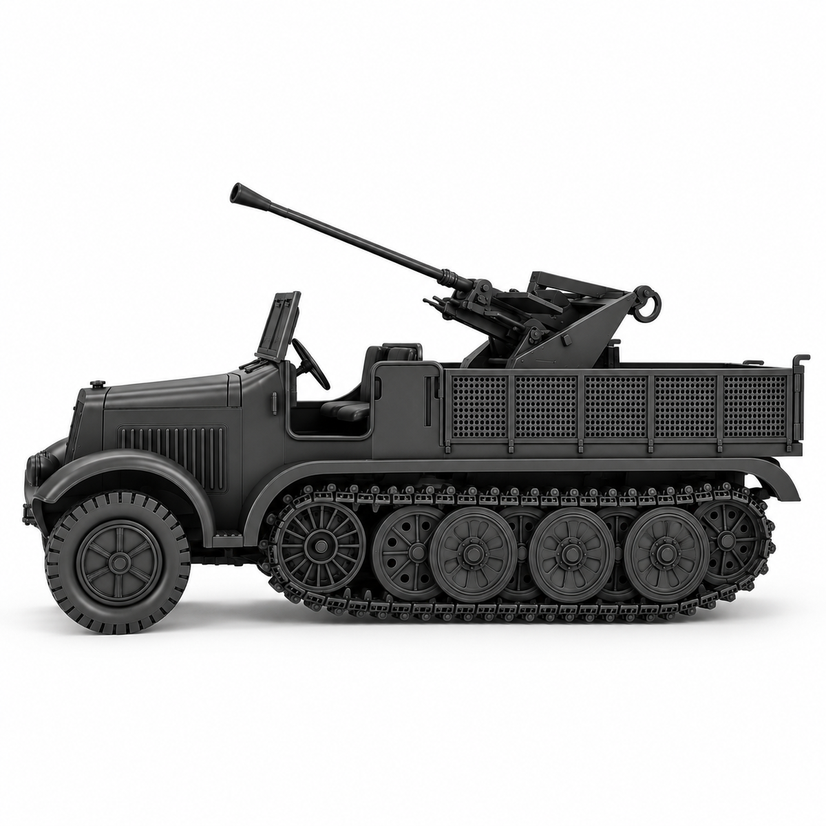 SSMODEL 1/72 1/144 Sd.Kfz.6/2 3.7cm Flak 36 Half-Track Resin Model Kit TSS1530 — detail view 4