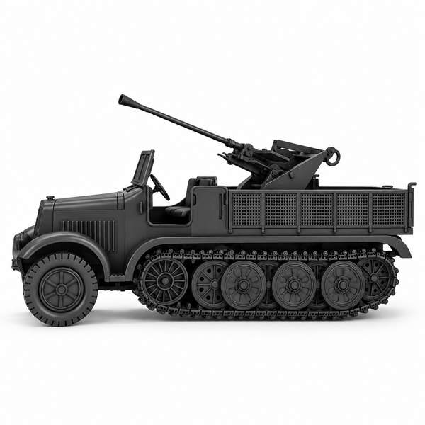 SSMODEL 1/72 1/144 Sd.Kfz.6/2 3.7cm Flak 36 Half-Track Resin Model Kit TSS1530