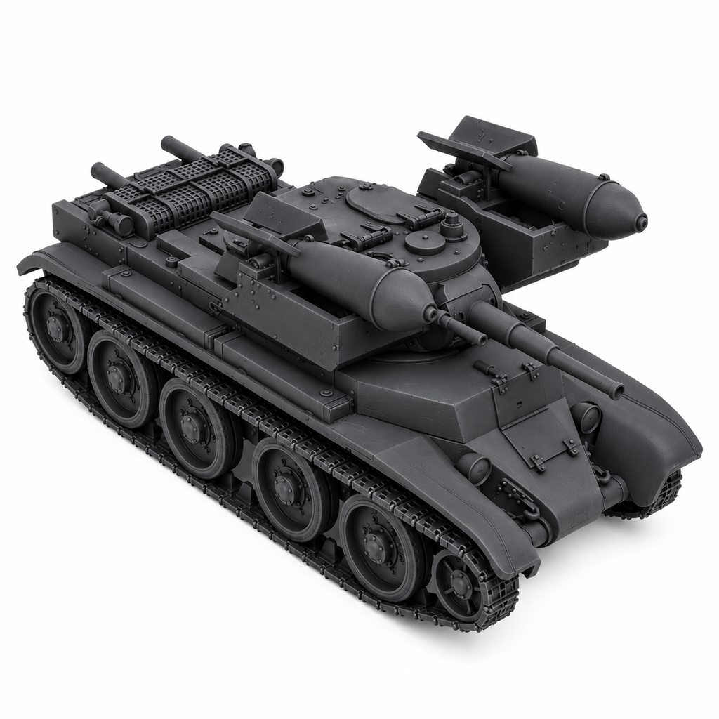 SSMODEL 1/72 1/144 Multi Scale RBT-7 Soviet fictional tank Resin Model TSS0156