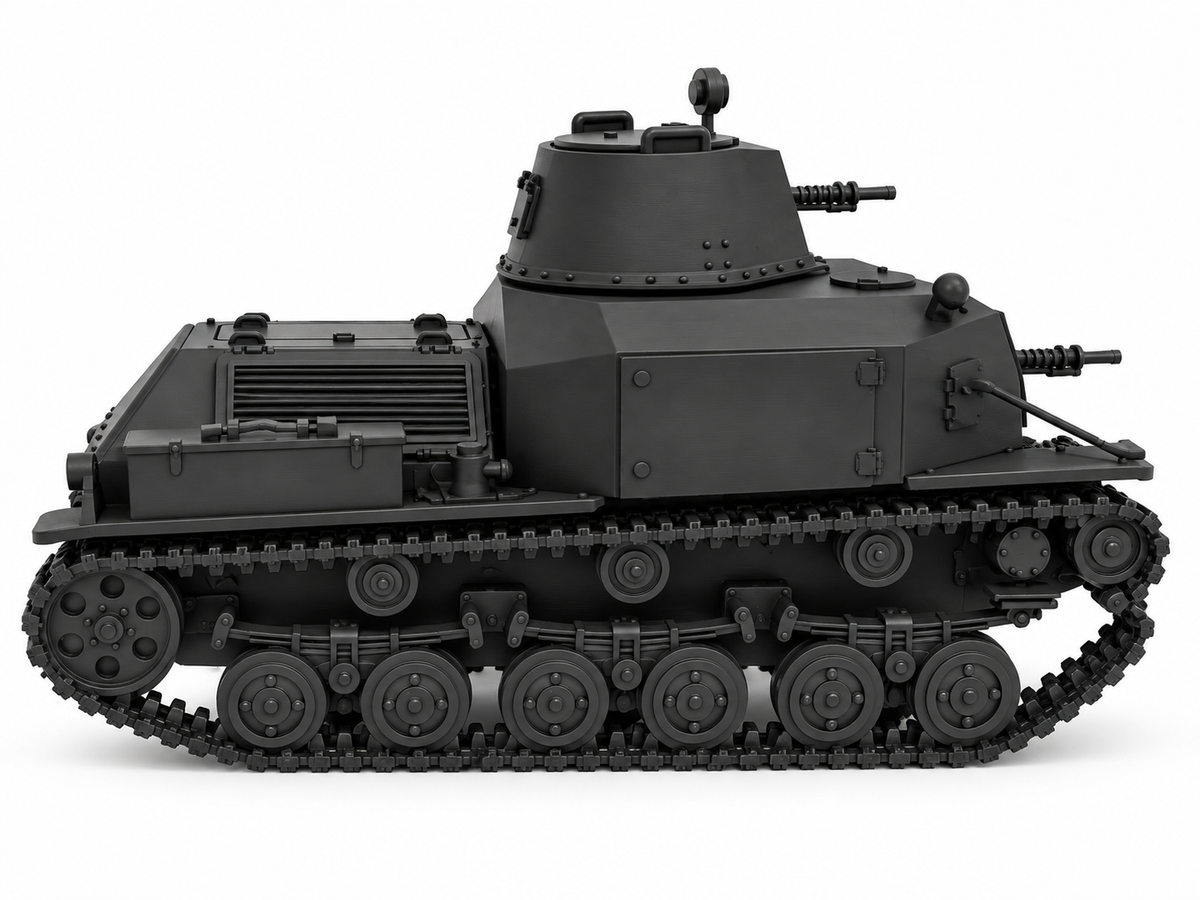 SSMODEL 1/72 1/144 Multi Scale Type 92 Jyu-Sokosha early Tank MODEL kit TSS1383 — scale model kit