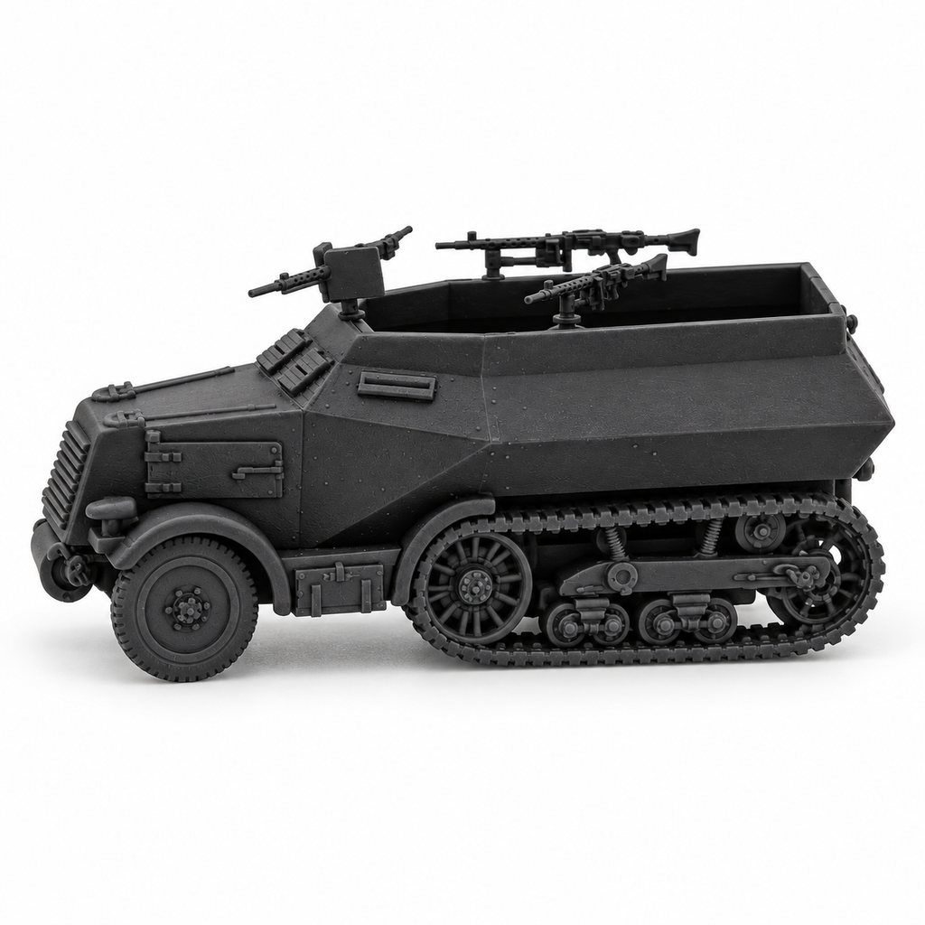 SSMODEL 1/72 1/144 Multi-Scale U304(f) German WWII Half-Track APC Model TSS1562