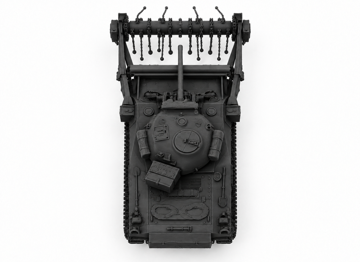 SSMODEL 1/72 1/144 Multi Scale Sherman M4A4 Crab US WW2 Tank MODEL TSS1315 — detail view 4
