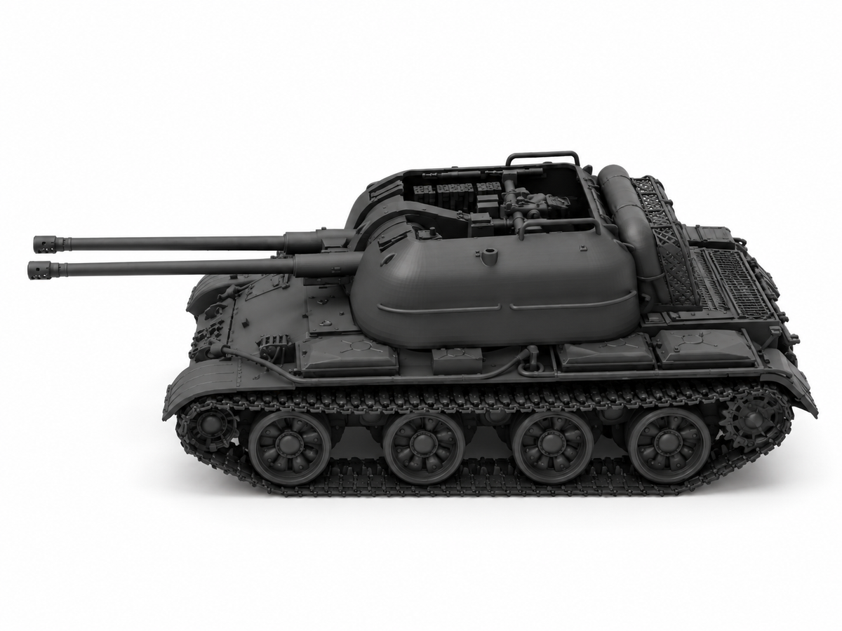 SSMODEL 1/72 1/144 ZSU-57-2 Soviet coldwar mobile AA-gun Resin Model Kit TSS0284 — detail view 2