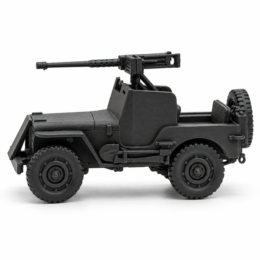 SSMODEL 1/72 1/144 WW2 US Armored Willys MB 4x4 Machine Gun Resin Model TSS1037