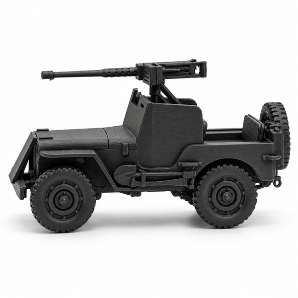 SSMODEL 1/72 1/144 WW2 US Armored Willys MB 4x4 Machine Gun Resin Model TSS1037