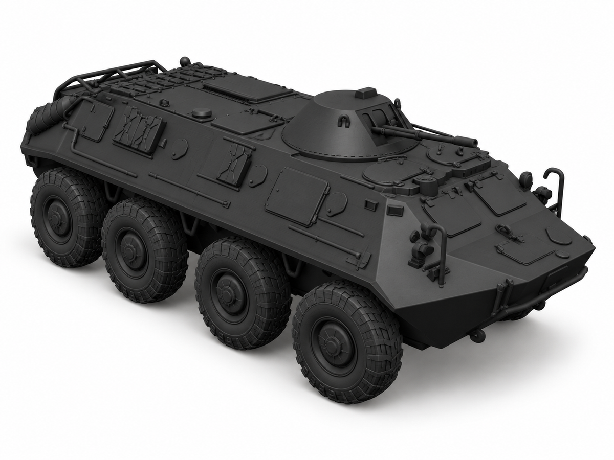 SSMODEL 1/72 1/144Multi Scale BTR-60PB Soviet coldwar APC tank Model Kit TSS0291 — detail view 11
