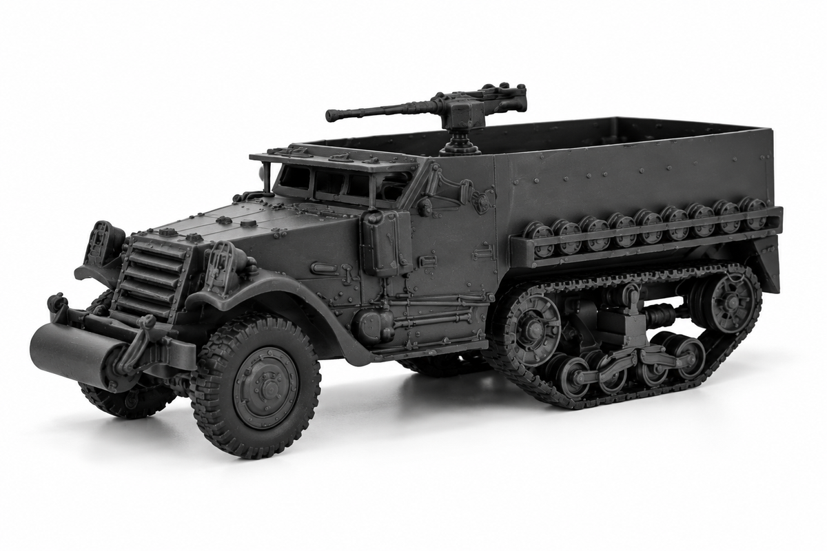 SSMODEL 1/72 1/144 Multi-Scale M5 US WWII Half-Track APC Resin Model Kit TSS1580 — detail view 2