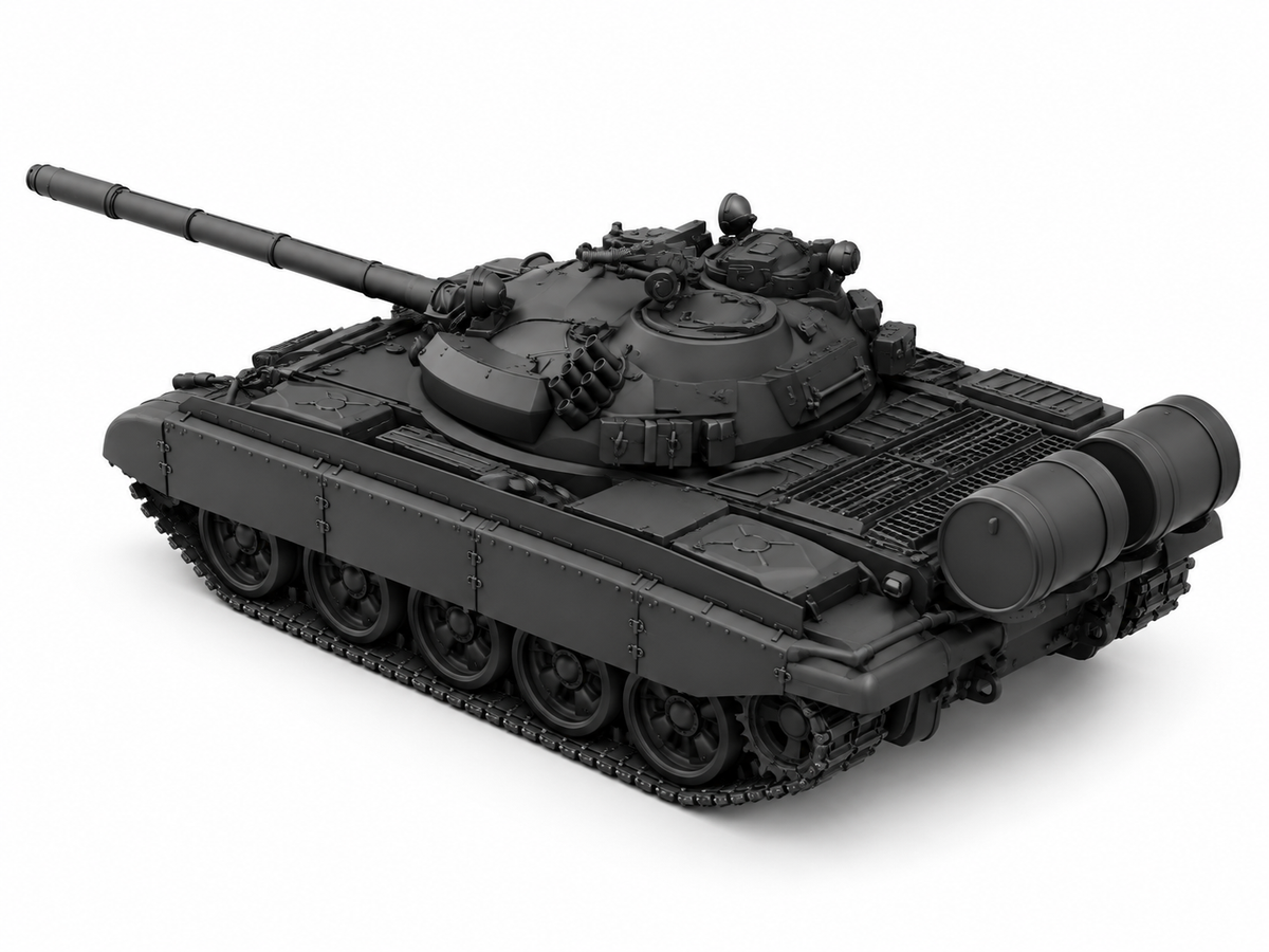 SSMODEL 1/72 1/144 Multi Scale T-55AM Soviet tank Resin Model Kit TSS0296 — detail view 2