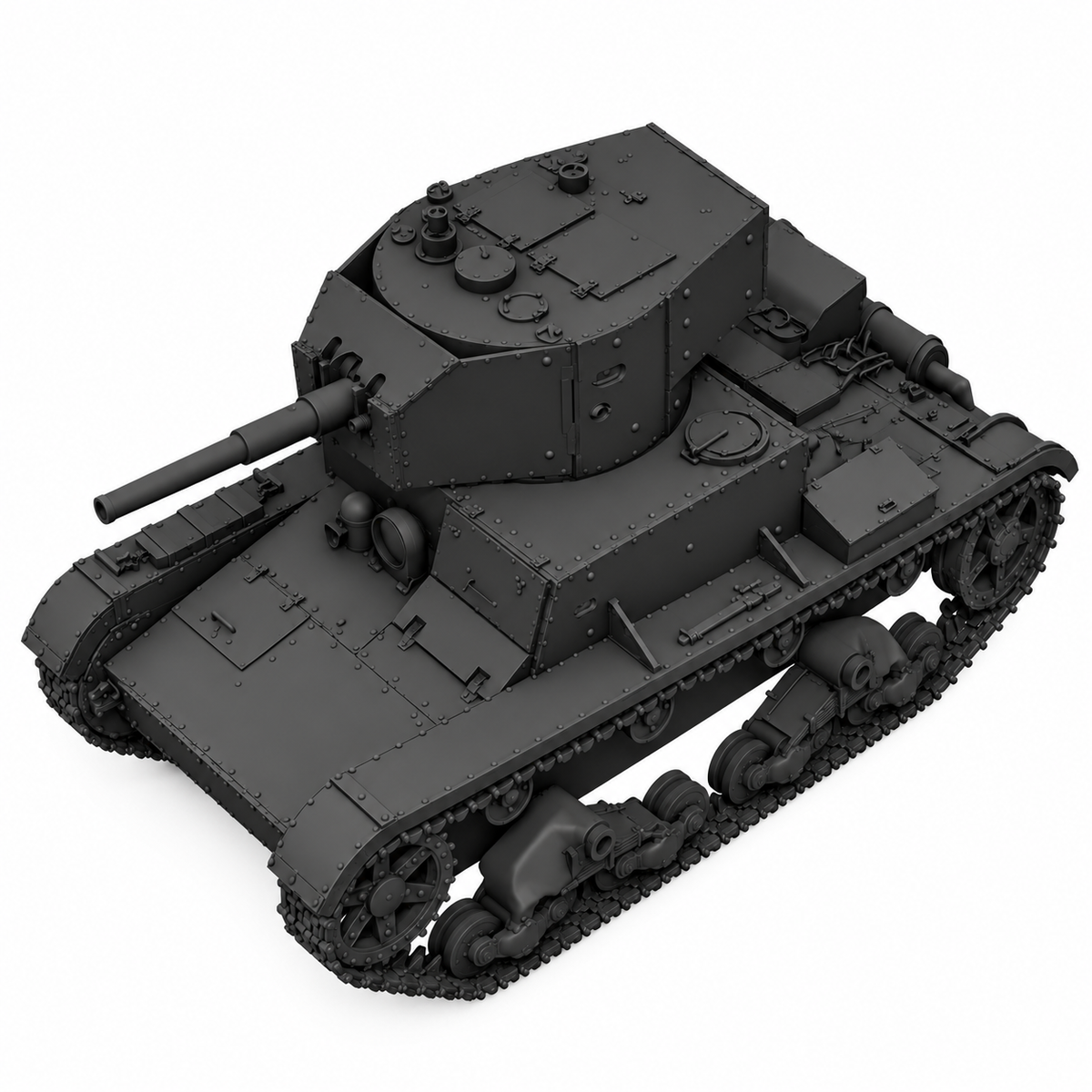 SSMODEL 1/72 1/144 Multi Scale T26E v3 Soviet light tank Resin Model Kit TSS0063 — detail view 5