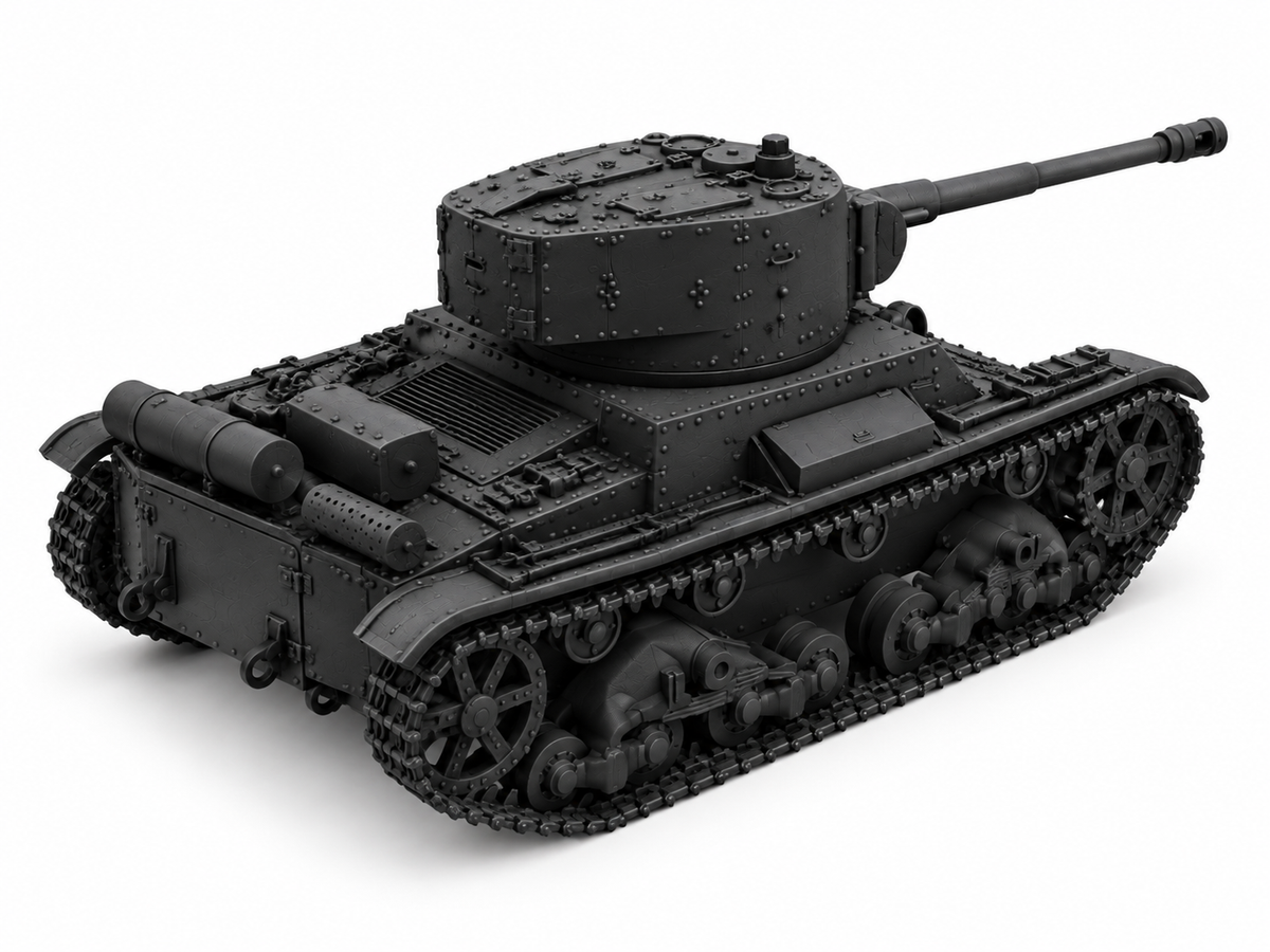 SSMODEL 1/72 1/144 Multi Scale T-26 mod. 1933 Soviet tank Resin MODEL TSS0568 — detail view 2