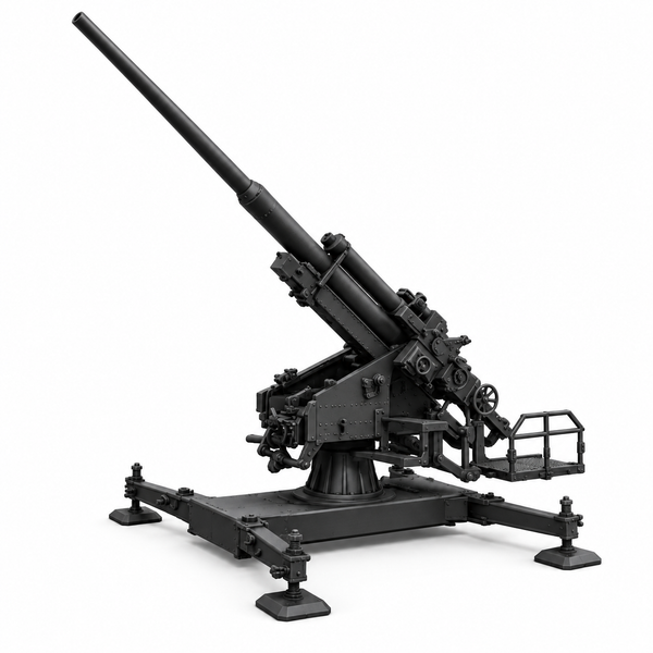 SSMODEL 1/72 1/144 Anti-Aircraft 12.8cm FlaK 40 on cross Resin MODEL KIT TSS1445