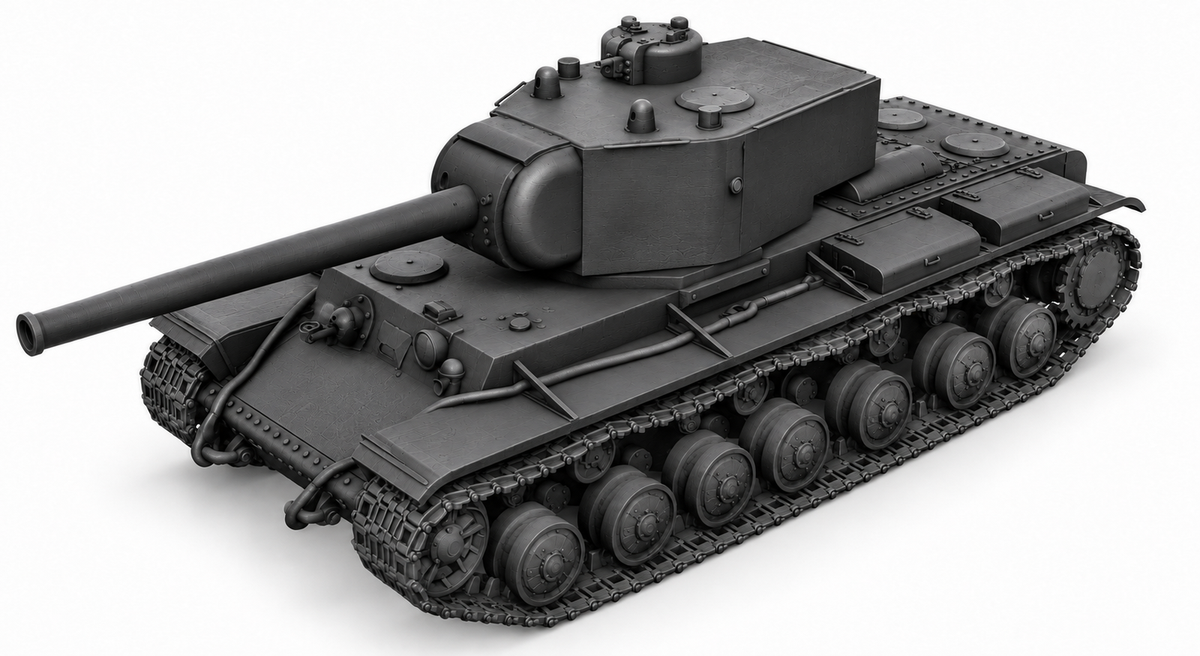 SSMODEL 1/72 1/144 Multi Scale KV-1 KV220 Soviet experimental tank MODEL TSS0142 — detail view 4