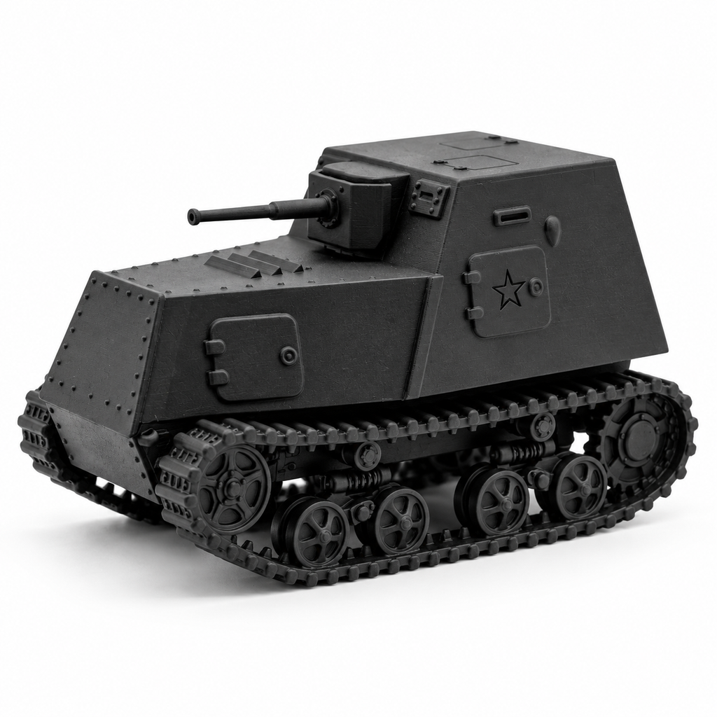 SSMODEL1/32 1/35 1/48 1/64 WW2 KhTZ-16 Tractor Tank Improvised Model Kit TSS1253