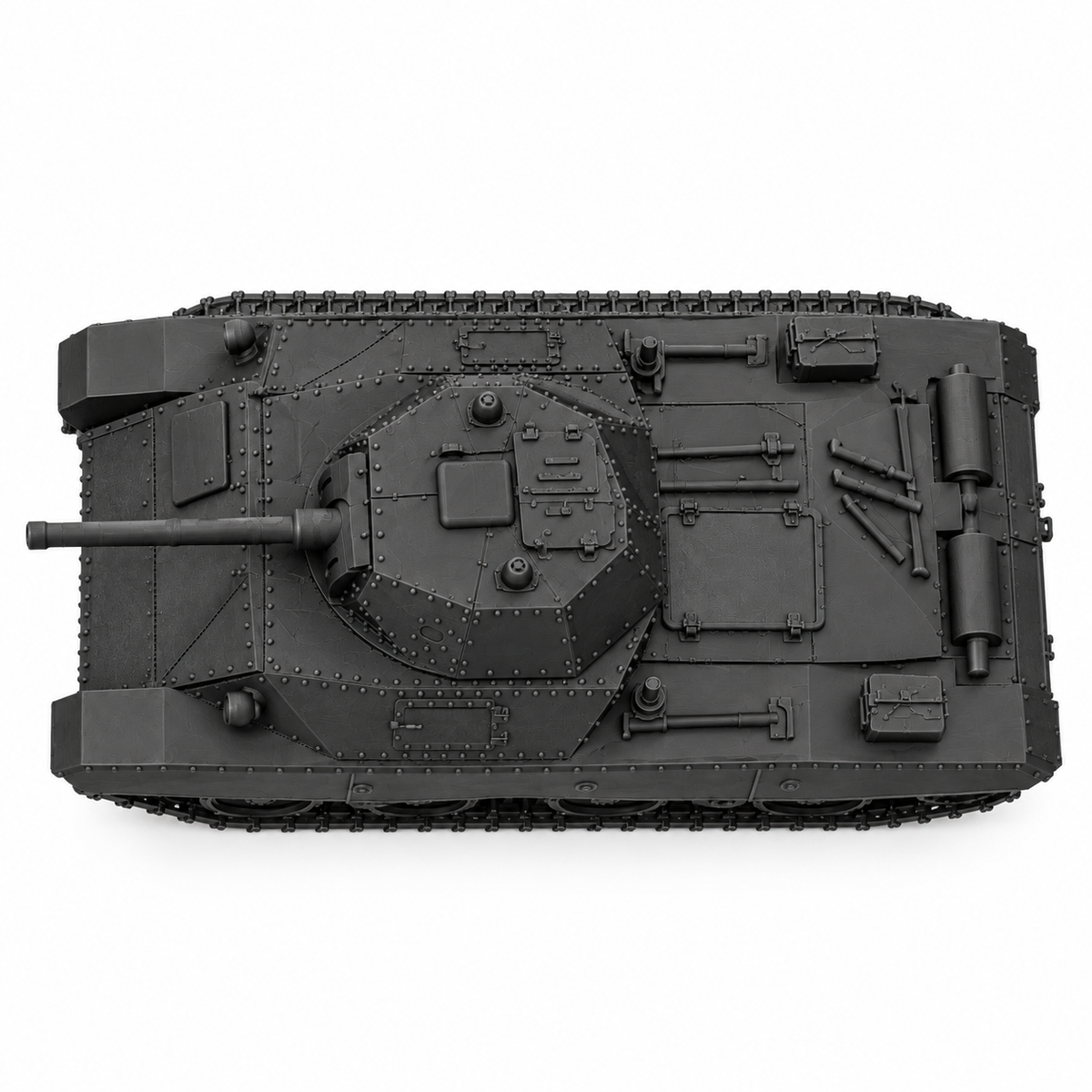 SSMODEL 1/72 1/144 P43 ter Italian fictional heavy tank Resin Model Kit TSS0266 — detail view 5