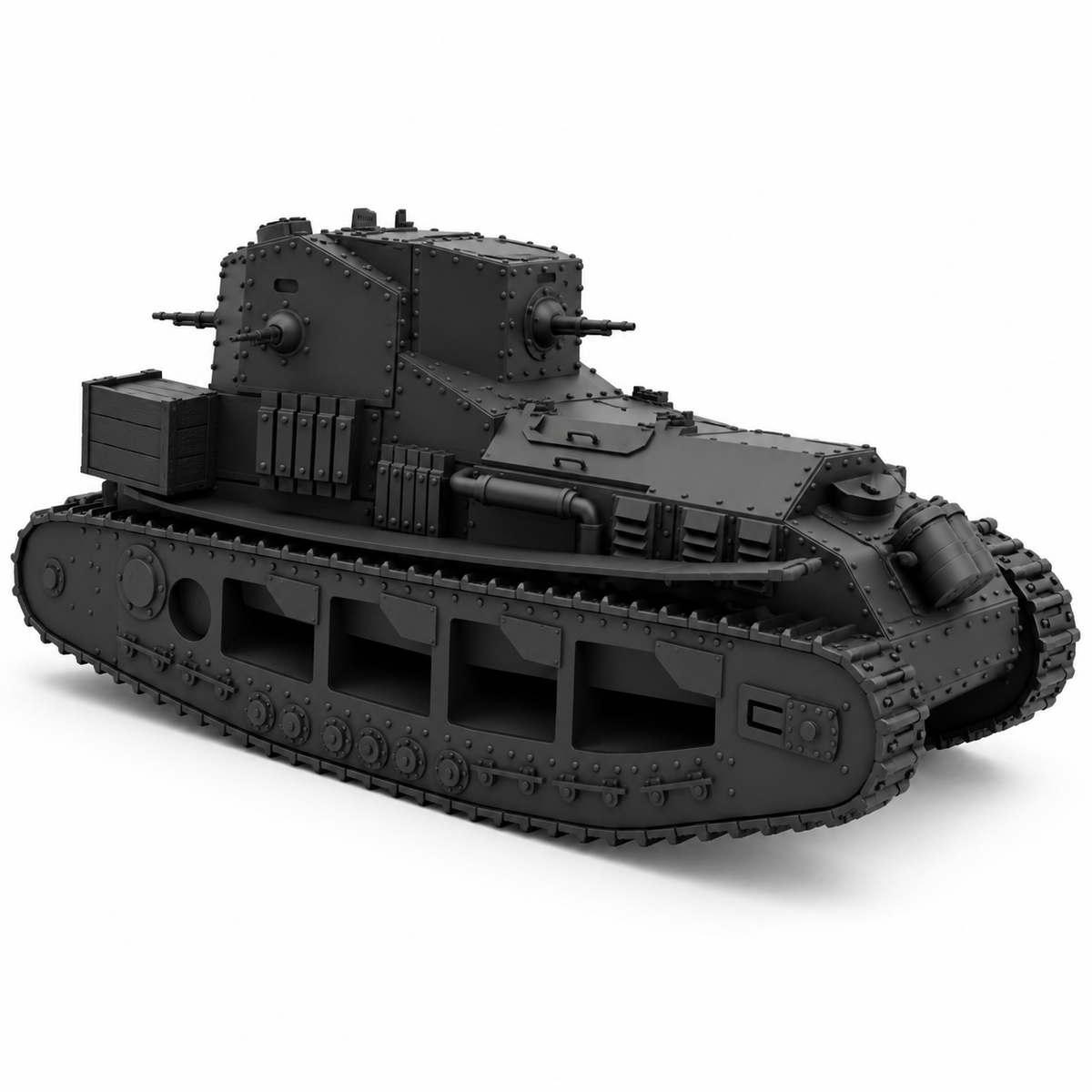 SSMODEL 1/72 1/144 Multi-Scale Whippet Mk A Medium Tank Resin Model Kit TSS0895 — detail view 3