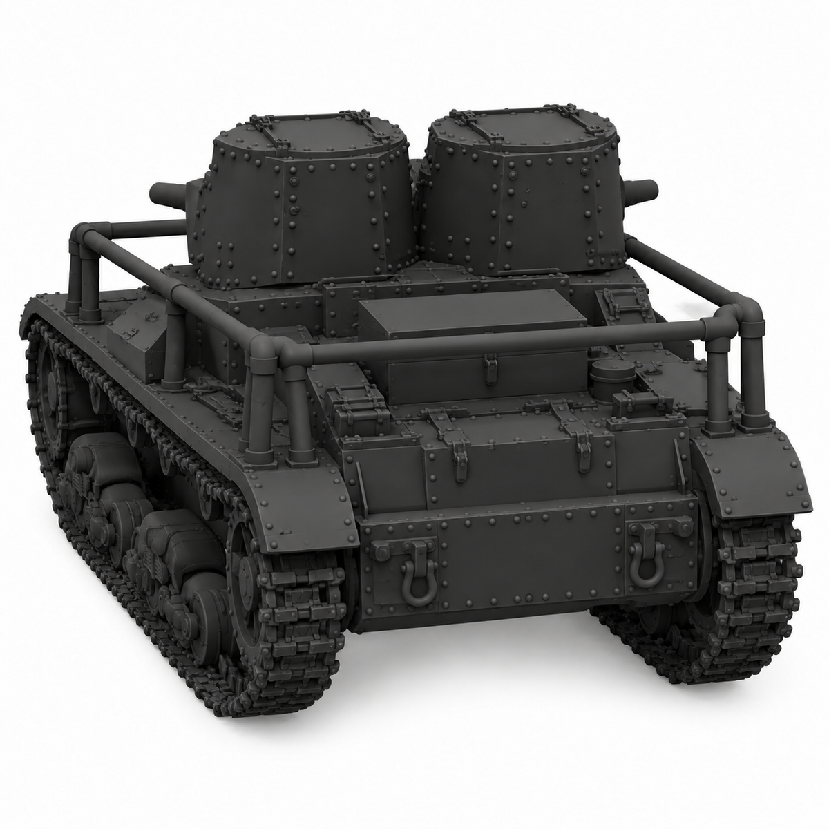 SSMODEL 1/72 1/144 Multi Scale T-26 mod1931 with radio tank Resin Model TSS0059 — detail view 4