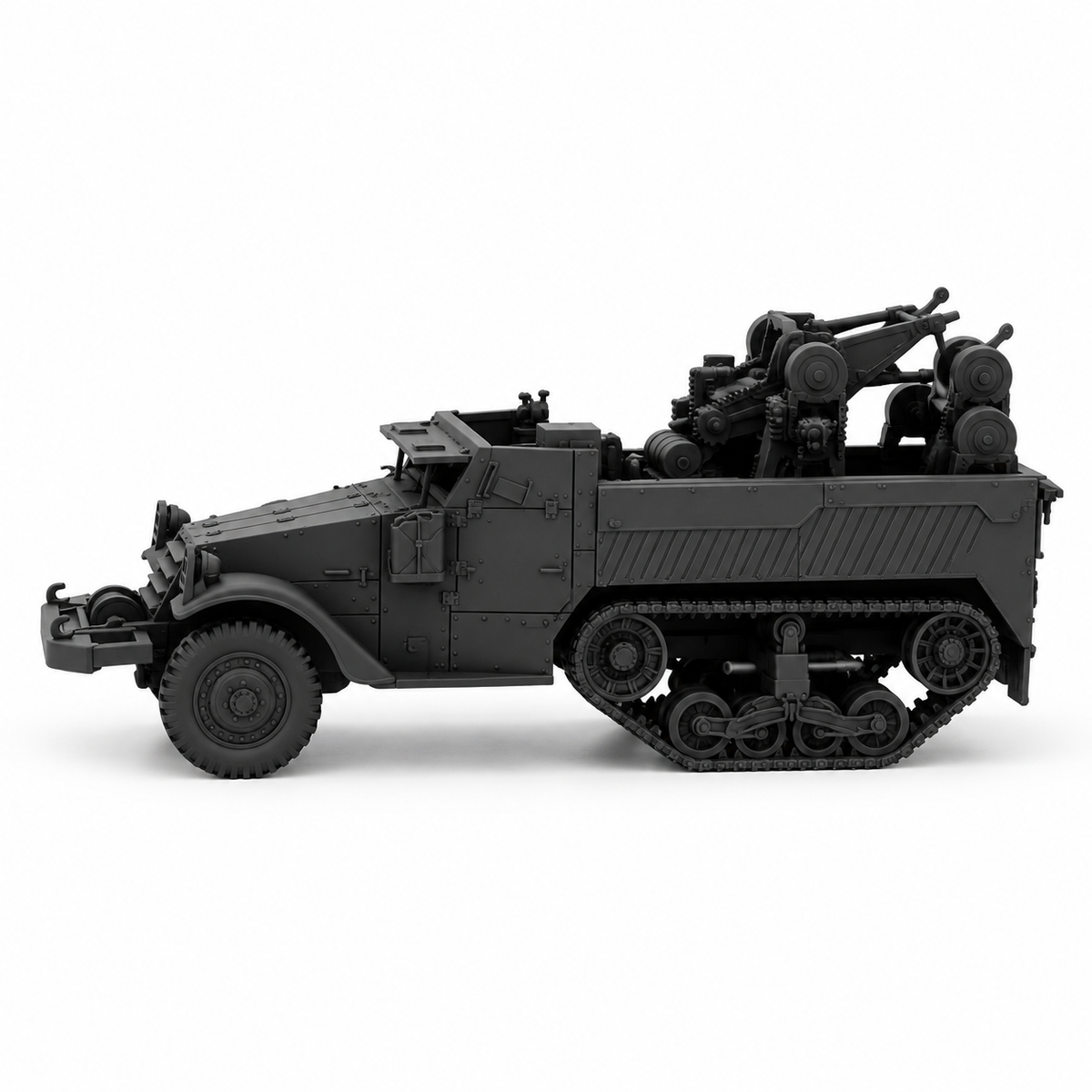 SSMODEL1/72 1/144 Multi Scale WWII US M3 Half-track Quad 50 AA Model Kit TSS0883 — detail view 3