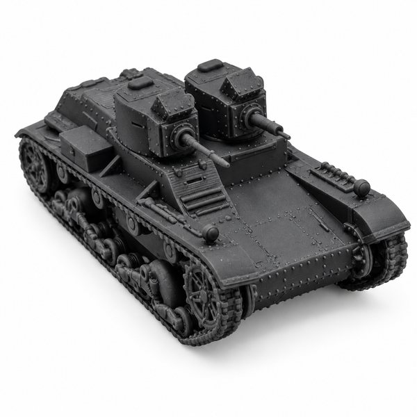 SSMODEL 1/72 1/144 WW2 Polish 7TP dw Twin Turret Light Tank Resin Model TSS1278