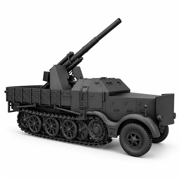 SSMODEL 1/72 1/144 Multi Scale 8.8cm Flak 18 Sfl Sd.Kfz.9 18t Resin KIT TSS1442