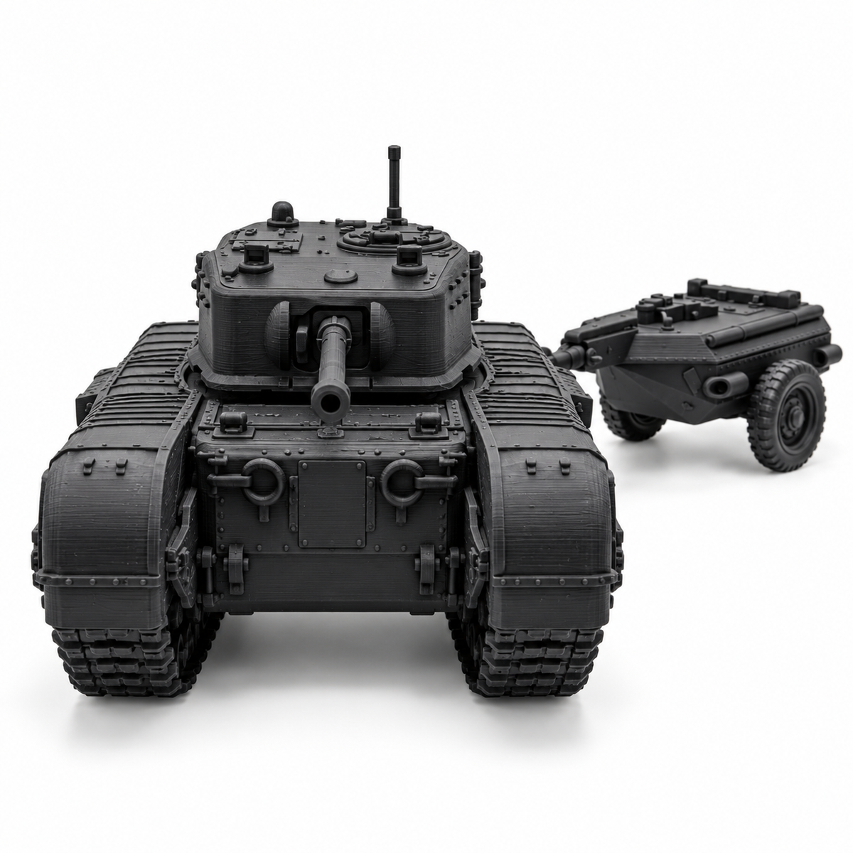 SSMODEL 1/72 1/144 WWII UK Churchill Crocodile A22F Trailer Resin Model TSS1014 — detail view 2