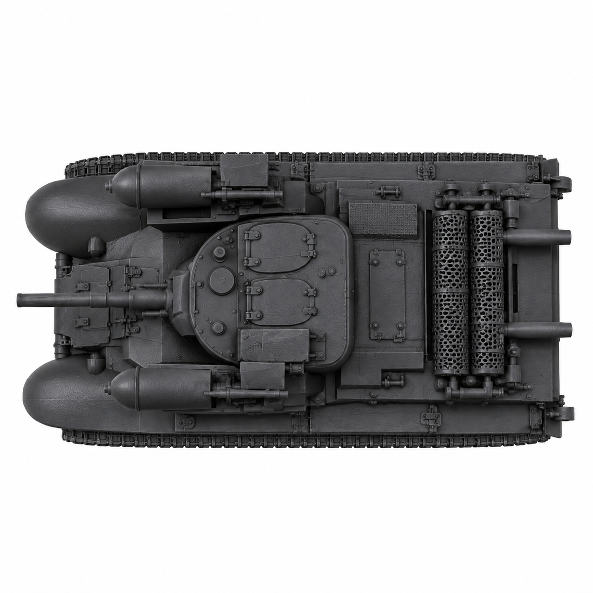 SSMODEL 1/72 1/144 Multi Scale RBT-7 Soviet fictional tank resin model TSS0524 — detail view 2