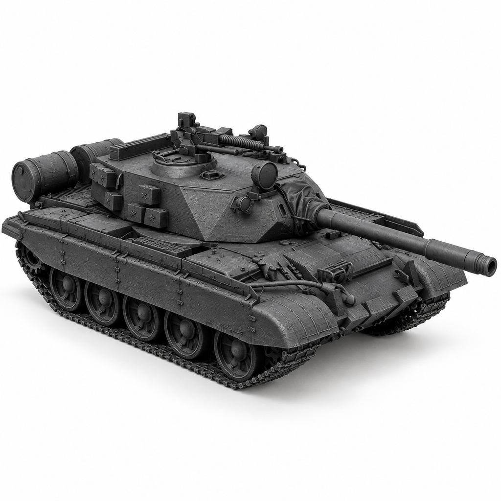 SSMODEL 1/72 1/144 T-55-100 fictional Cuban Coldwar tank MODEL kit TSS0481