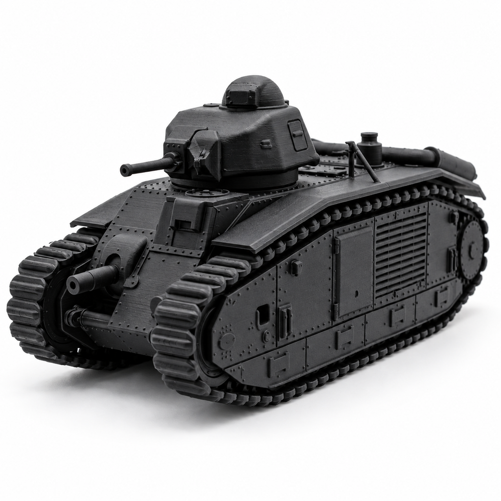 SSMODEL 1/72 1/144 WWII French Char B1 bis Heavy Tank Resin Model Kit TSS1248