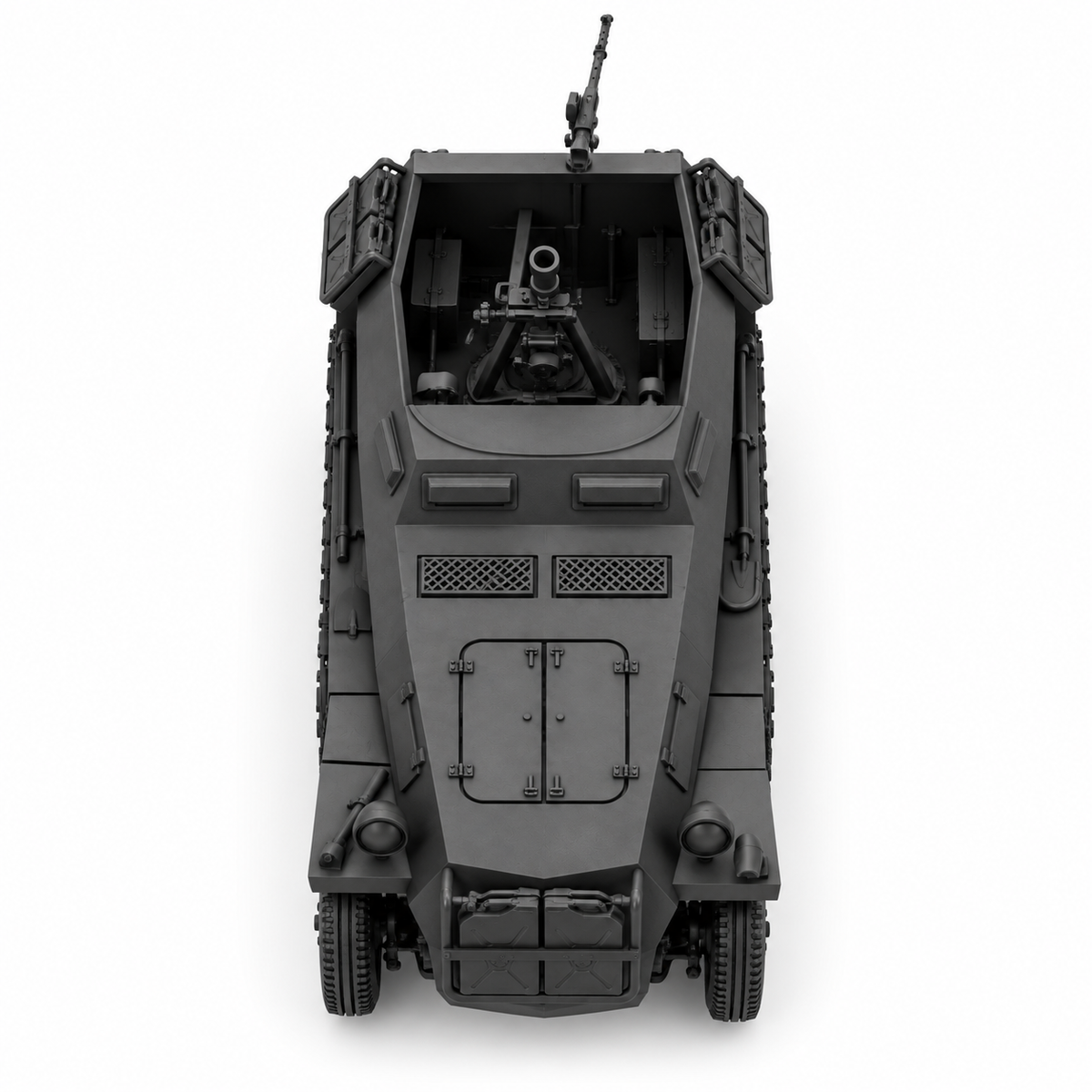 SSMODEL 1/72 1/144 Sd.Kfz.250/7 8cm Granatwerfer Carrier Resin Model Kit TSS1525 — detail view 5