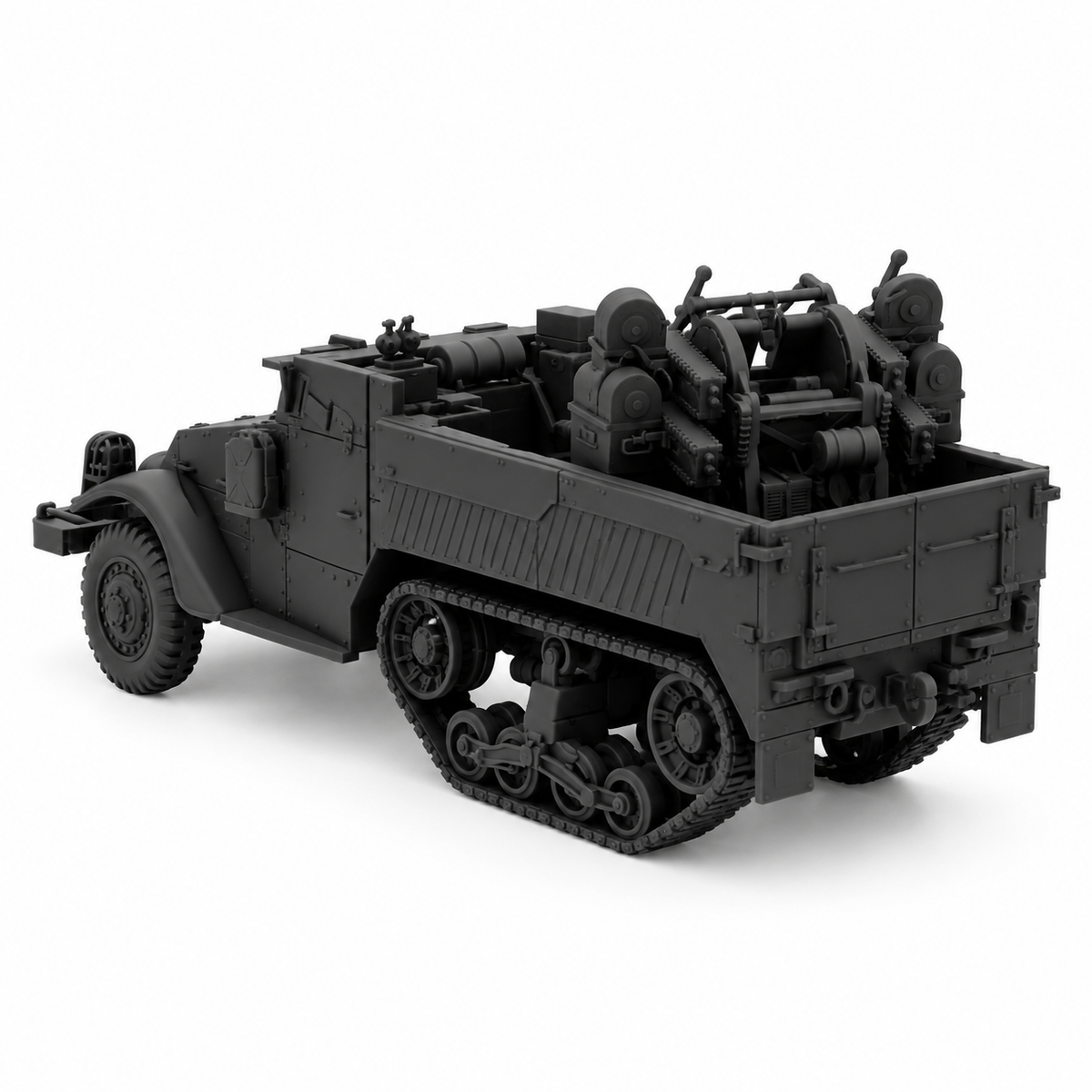 SSMODEL1/72 1/144 Multi Scale WWII US M3 Half-track Quad 50 AA Model Kit TSS0883 — detail view 5