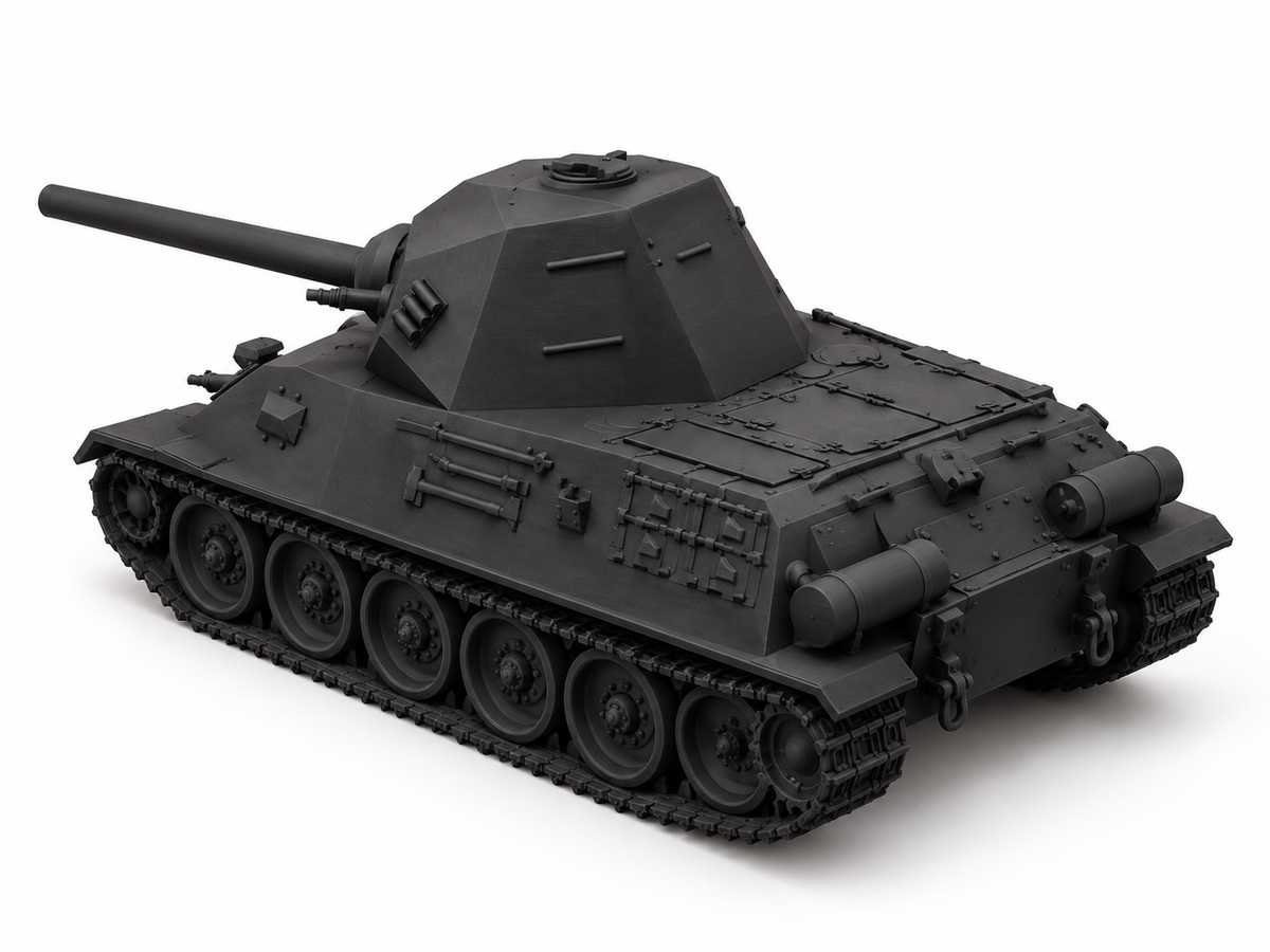 SSMODEL 1/72 1/144 Multi Scale T-25 tank Resin Model Kit TSS0275 — detail view 4