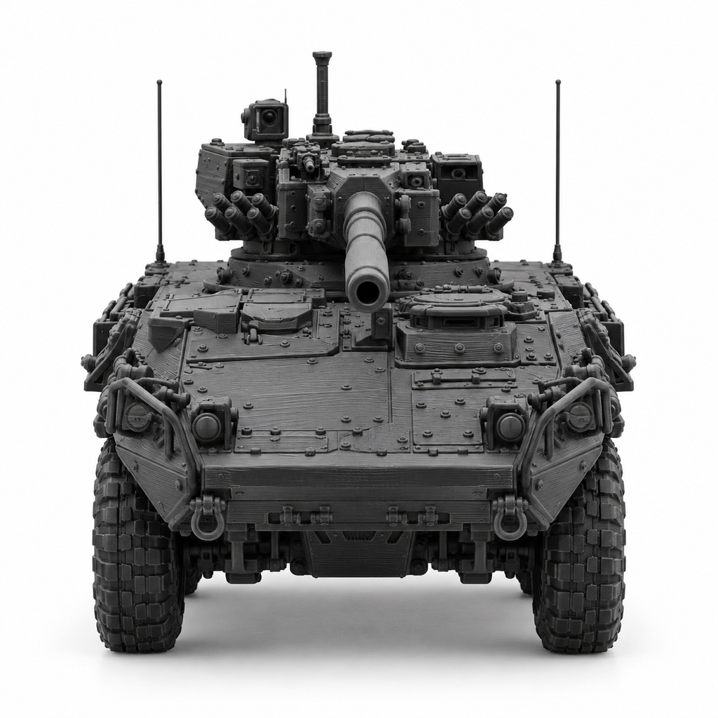 SSMODEL 1/72 1/144 Multi Scale M1128 Stryker US Tank Resin Model Kit TSS0724