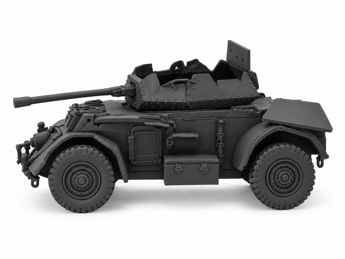 SSMODEL 1/72 1/144 Multi Scale Destroyed Armored Staghound Mk.III MODEL TSS1180 — detail view 2