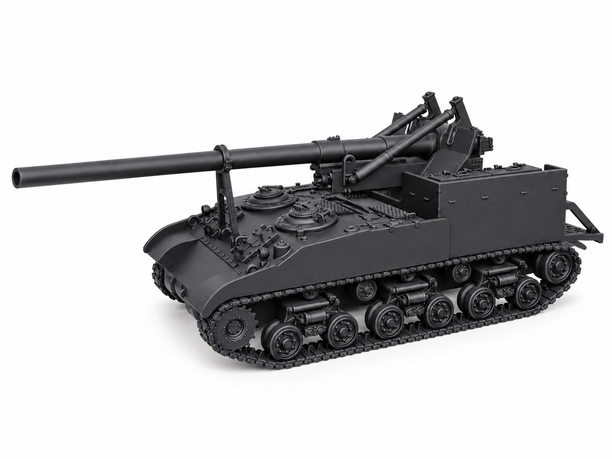 SSMODEL 1/72 1/144 Multi Scale М40 155mm GMC US WW2 Tank MODEL kit TSS0637 — detail view 9