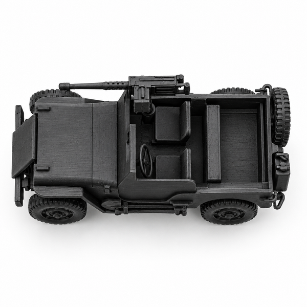 SSMODEL 1/72 1/144 WW2 US Armored Willys MB 4x4 Machine Gun Resin Model TSS1037
