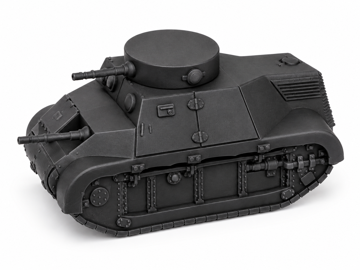 SSMODEL 1/72 1/144 Multi Scale Trubia Naval Spanish Civil War Tank MODEL TSS0628 — detail view 15
