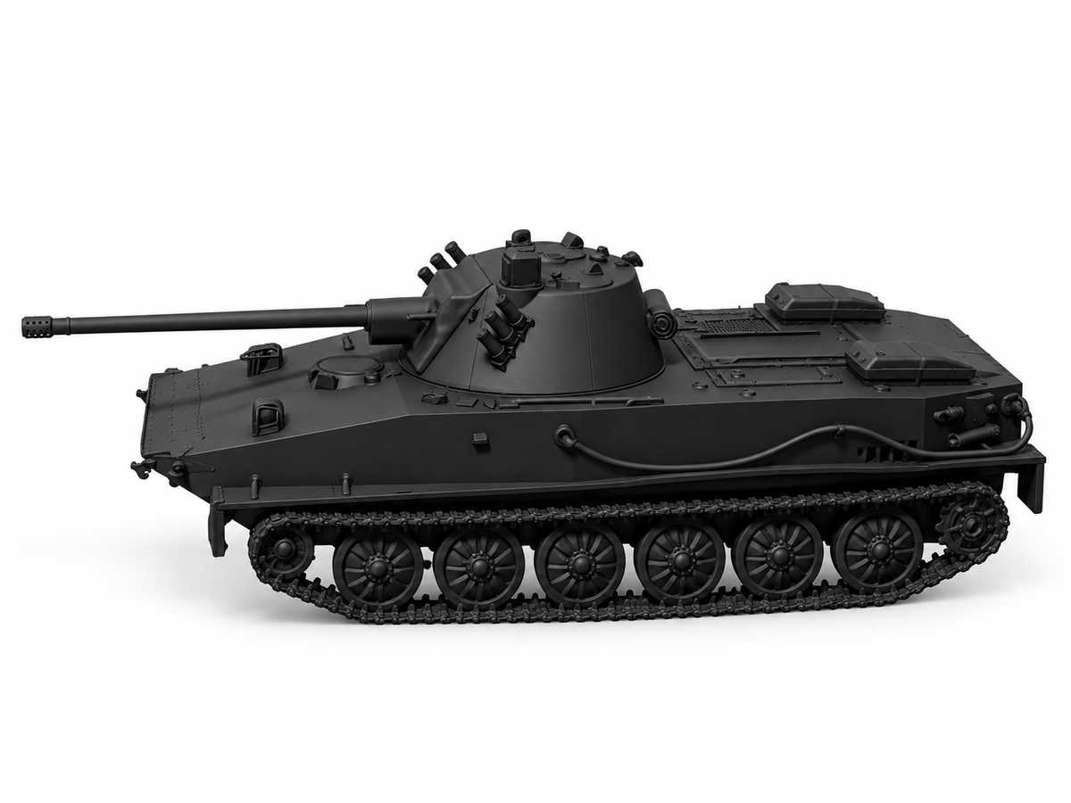 SSMODEL 1/72 1/144 PT-76-57 Russian experimental amphibious tank Model TSS0283 — detail view 3
