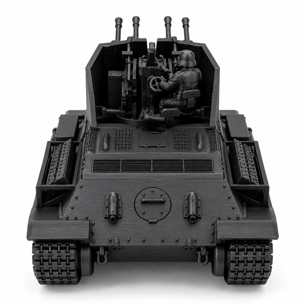 SSMODEL 1/72 1/144 WW2 Flakpanzer T-34r 2cm Flakvierling AA Resin Model TSS1242