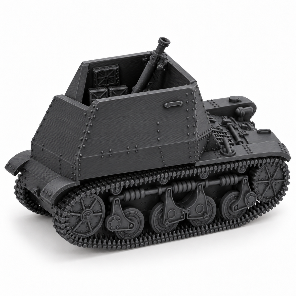 SSMODEL 1/72 1/144 8cm Schwerer Granatwerfer 34 AMR-35f Resin MODEL KIT TSS0748 — detail view 5