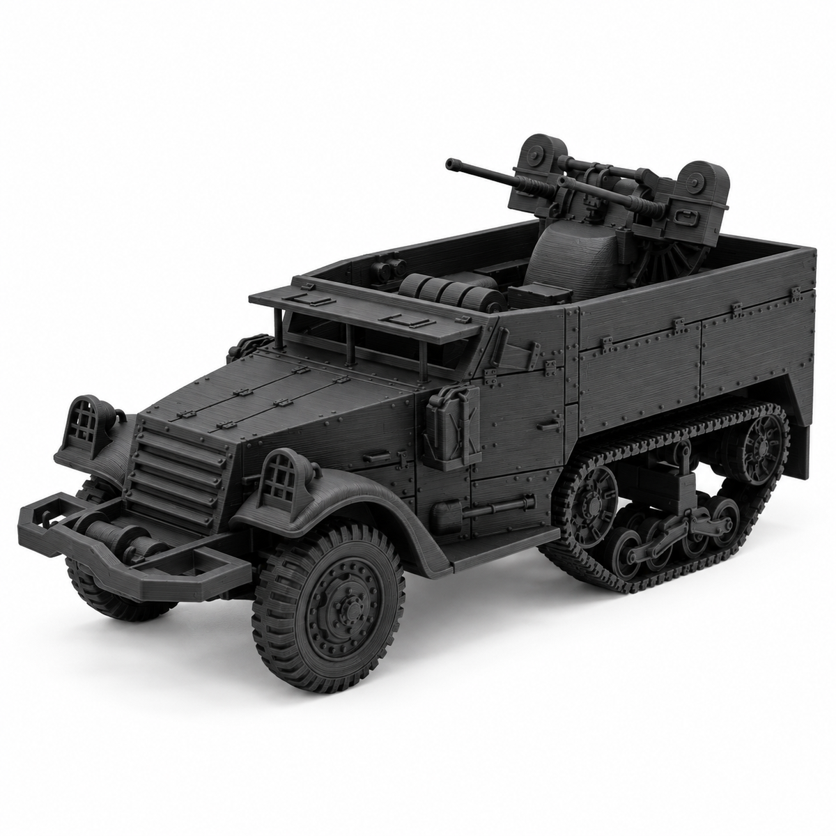 SSMODEL 1/72 1/144 Multi Scale WWII US M13 Half-track Twin HMG AA Model TSS0873 — scale model kit