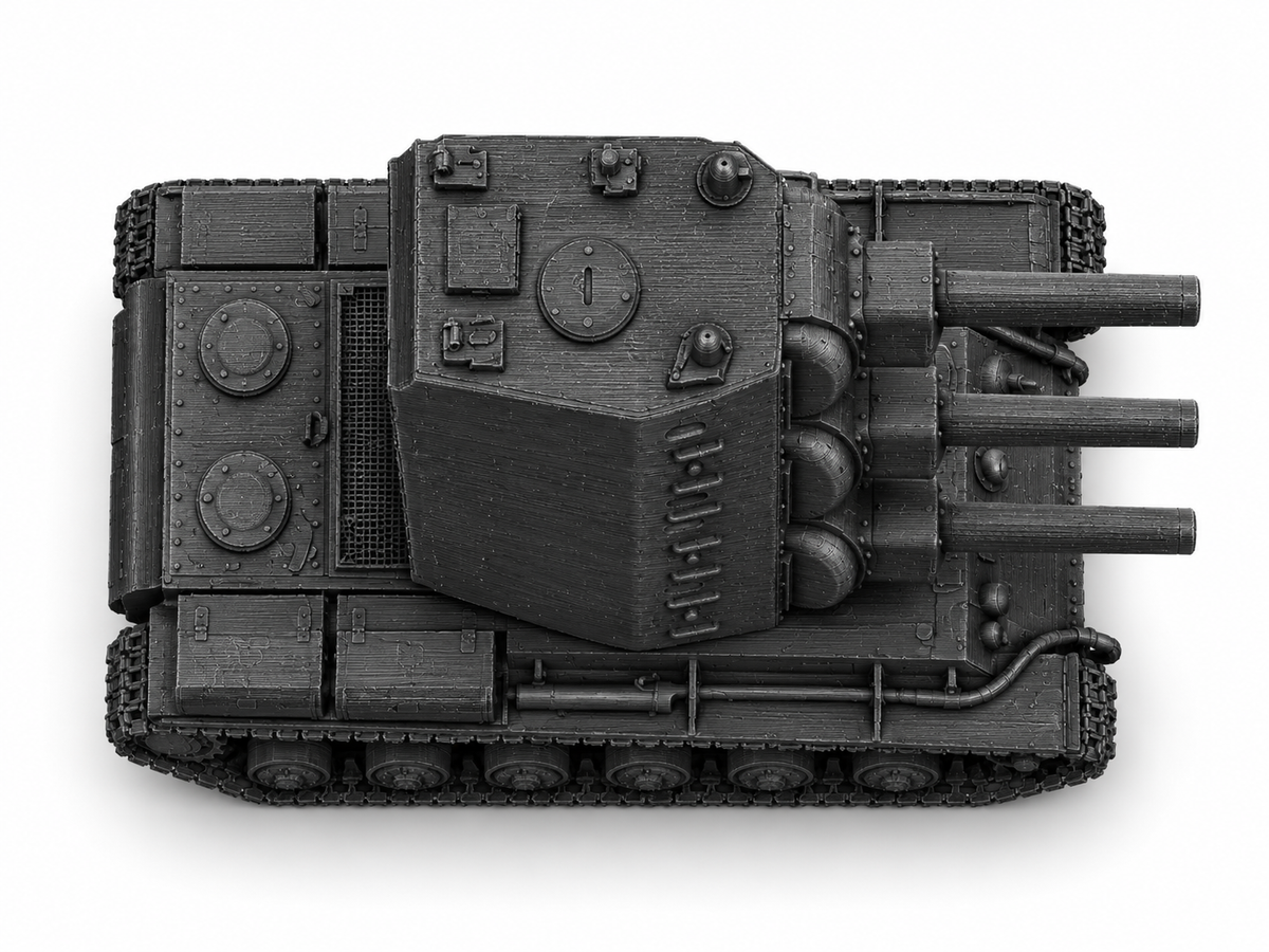 SSMODEL 1/72 1/144 Multi Scale KV-2-2-2 Funny Fictional Tank MODEL kit TSS0498 — detail view 4